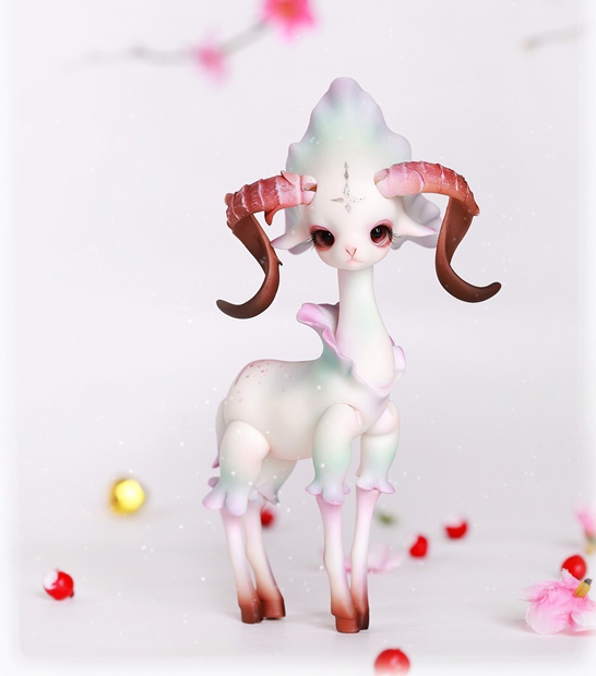 Big Dipper face up and body blushing BJD 1/6 fantasy doll Little Goat 